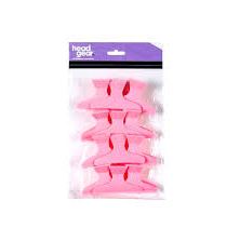 Headgear Butterfly Clamp Pink Large 12Pk