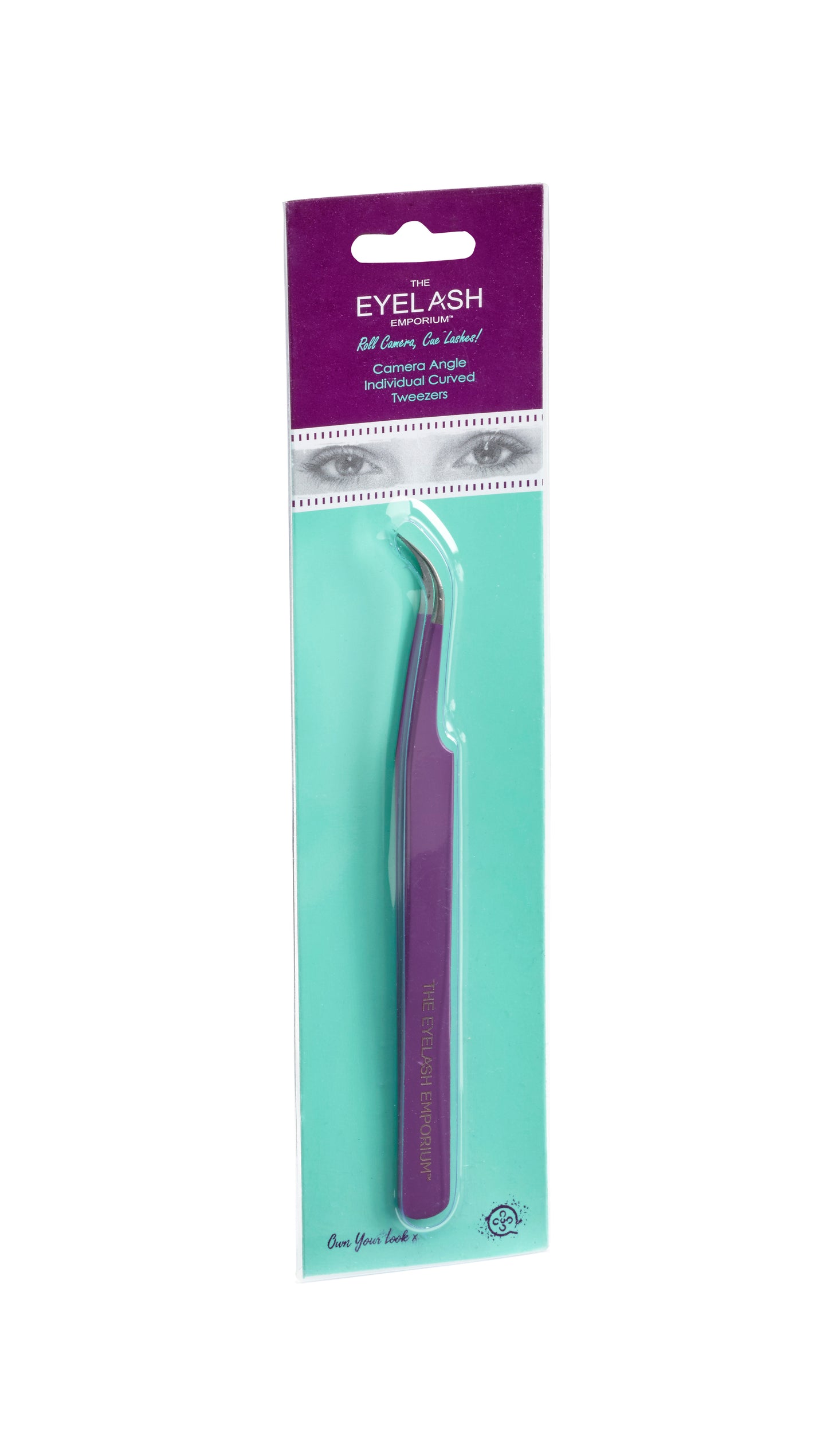 Camera Angle Curved Tweezer - Purple