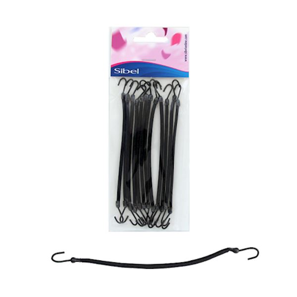 Ponytailholders Hook 12 Pcs Black