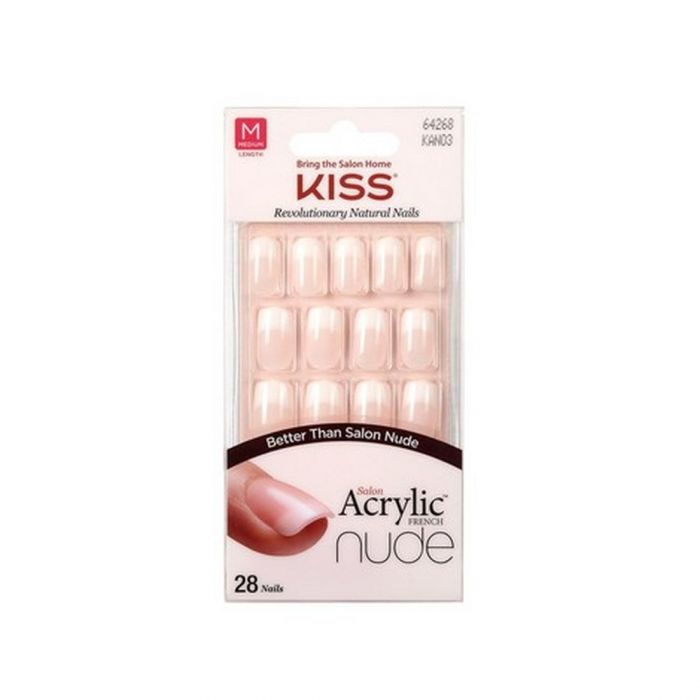 Kiss Acrylic French Nude - Medium Square