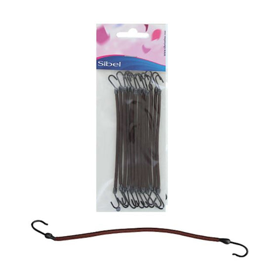 Ponytailholders  Hook 12 Pcs Brown