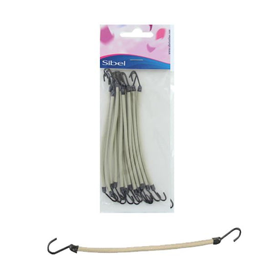 Ponytailholders  Hook 12 Pcs Beige