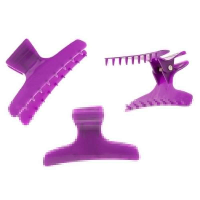 Butterfly Clamps Large - Purple 12Pk