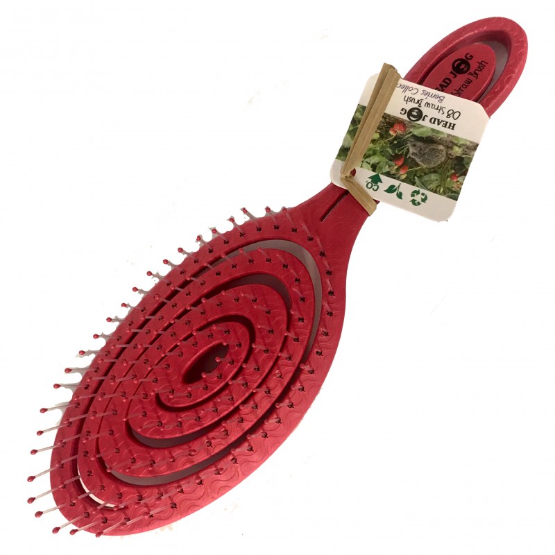 Head Jog Straw Brush - Raspberry