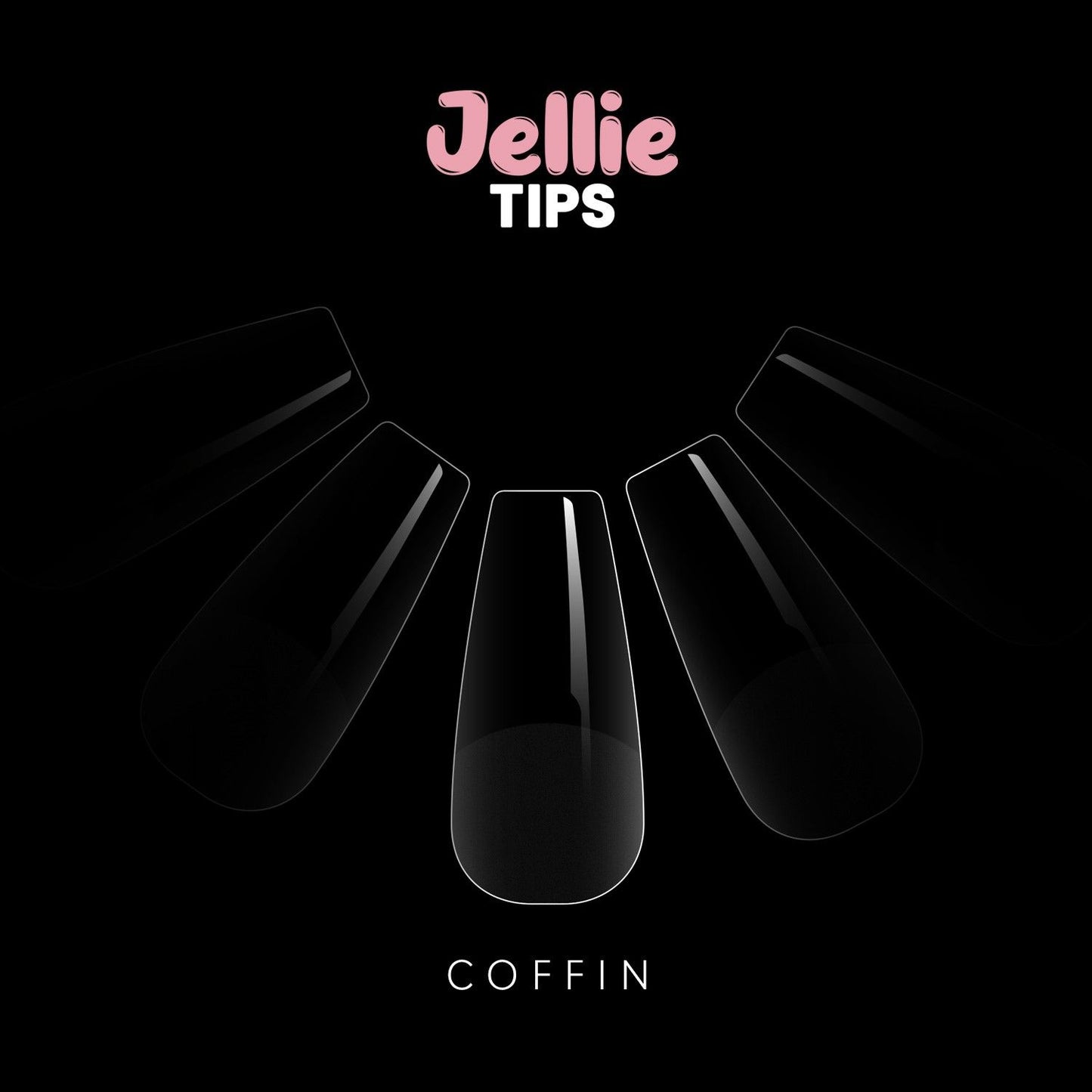 Halo Jellie Nail Tips 480Pk Coffin