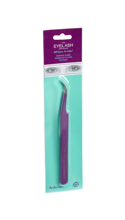 Camera Angle Curved Tweezer - Purple