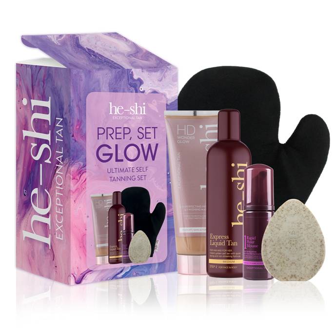 He-Shi Prep, Set, Glow Tanning Set