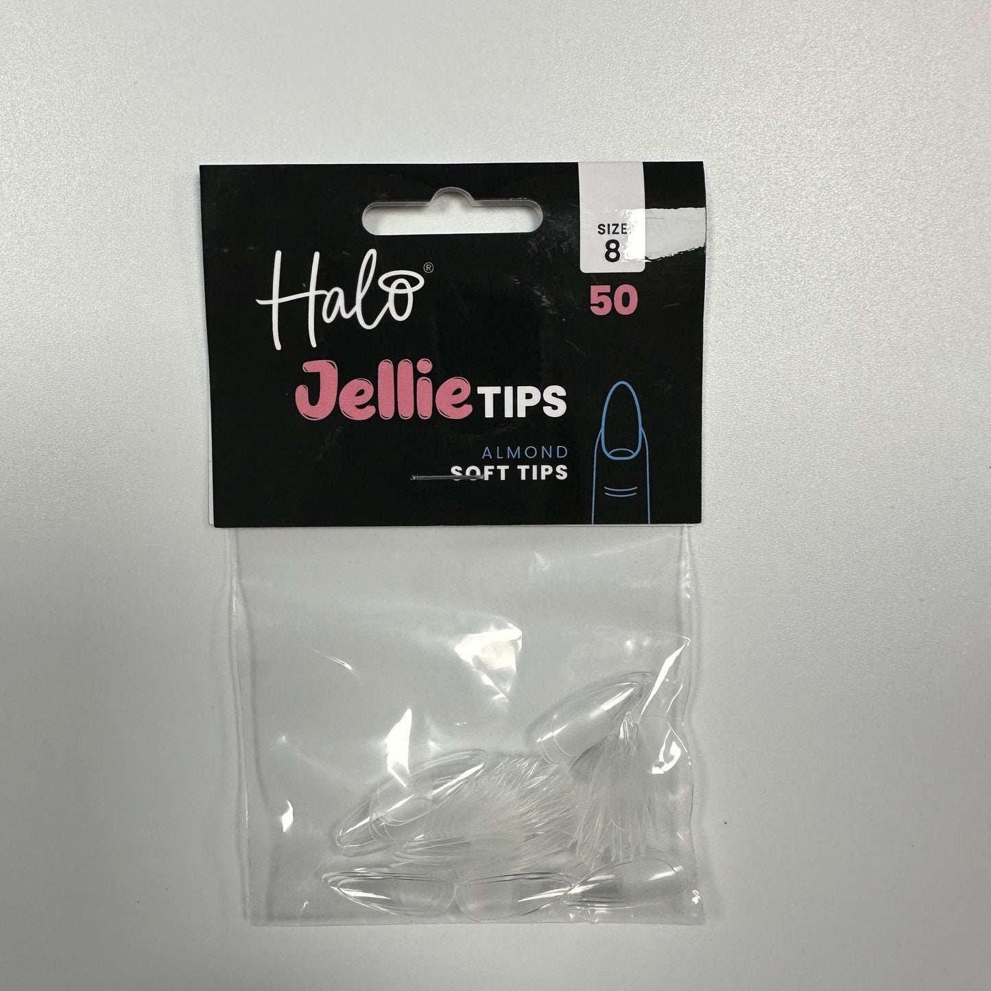 Halo Jellie   Tips Almond, Sizes 8, 50Pk