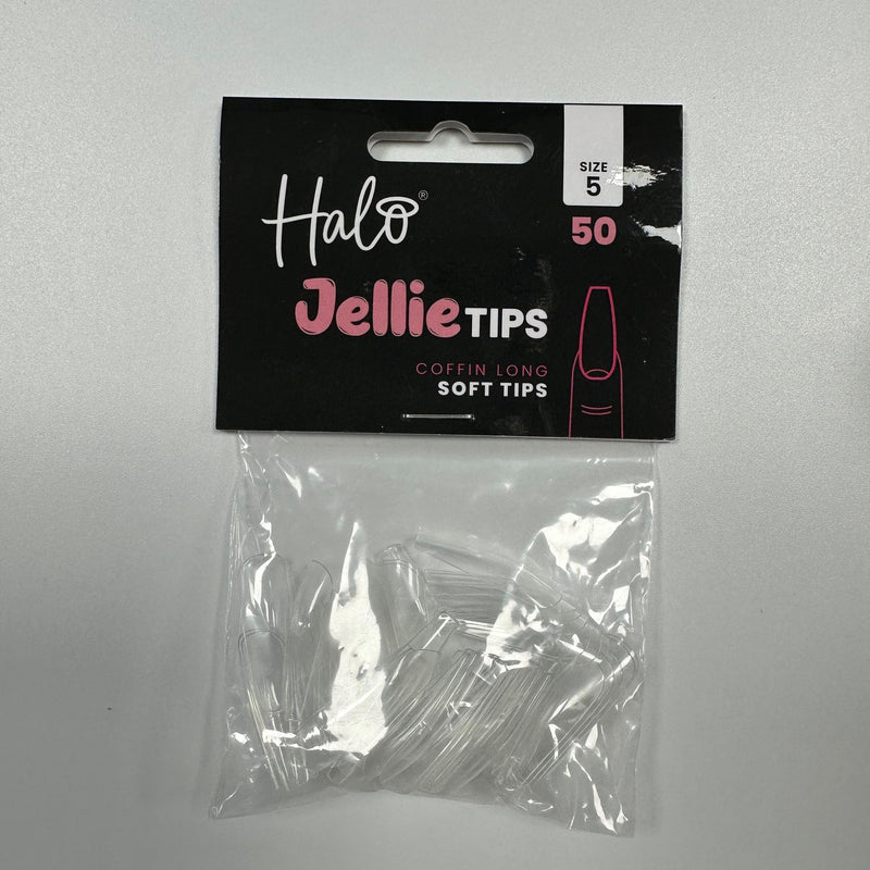 Halo Jellie Tips Coffin Long Size5 50Pk