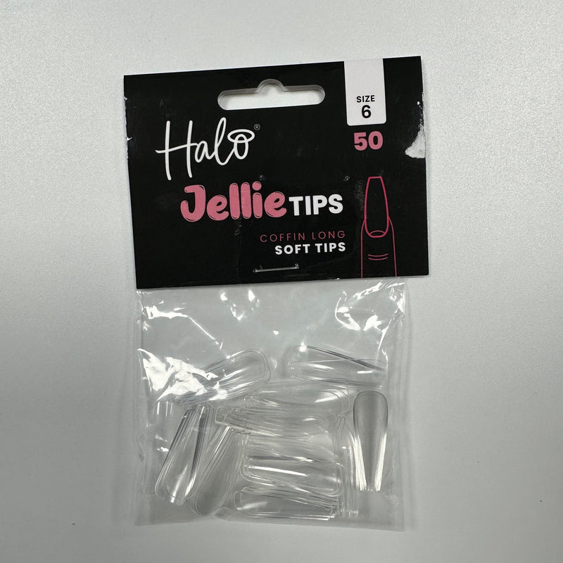 Halo Jellie Tips Coffin Long Size6 50Pk