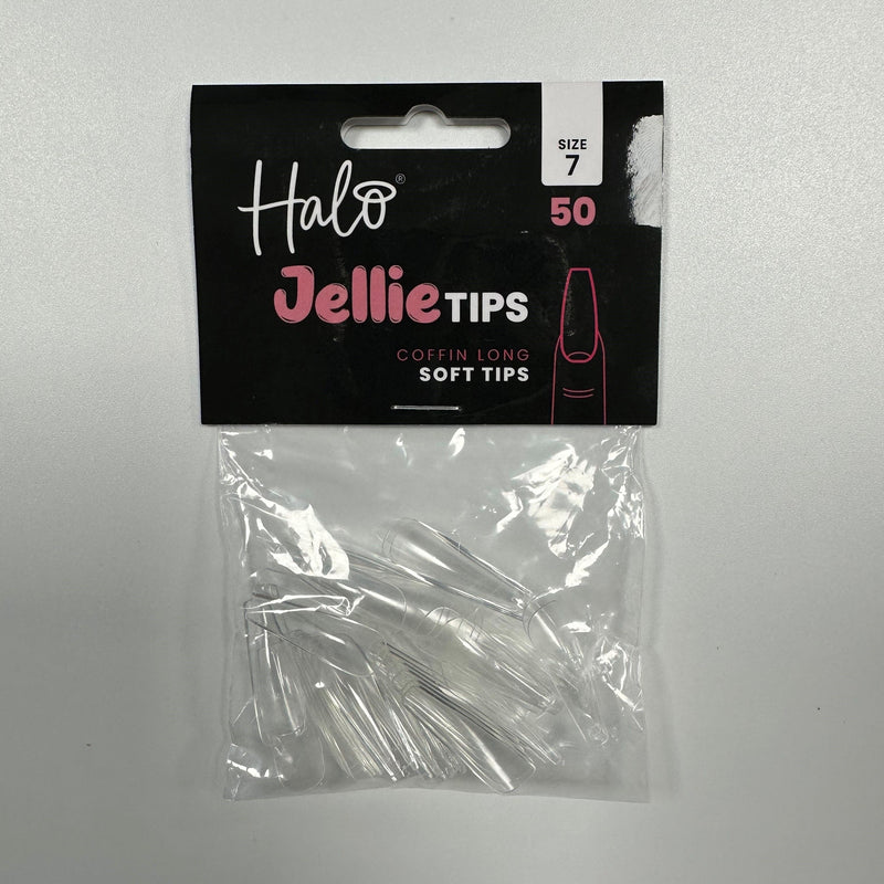 Halo Jellie Tips Coffin Long Size7 50Pk