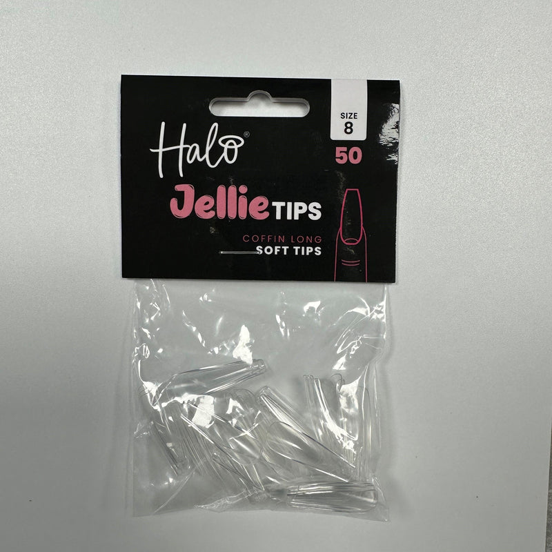 Halo Jellie Tips Coffin Long Size8 50Pk