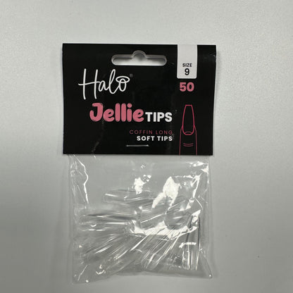 Halo Jellie Tips Coffin Long Size9 50Pk