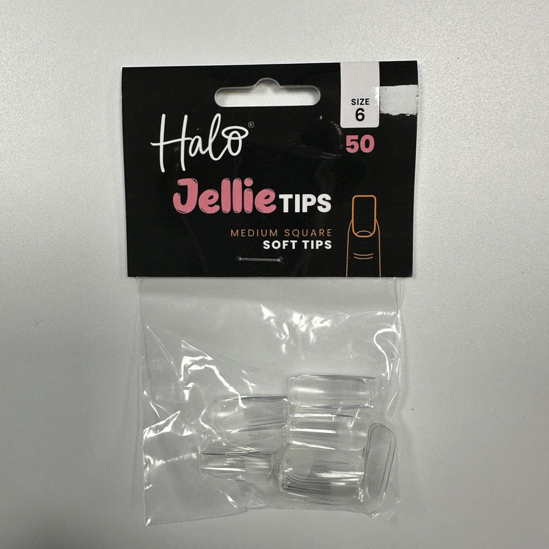 Halo Jellie Tips Med  Square Size6 50Pk