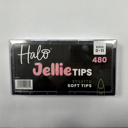 Halo Jellie Nail Tips 480Pk Stiletto