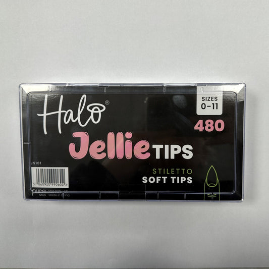 Halo Jellie Nail Tips 480Pk Stiletto