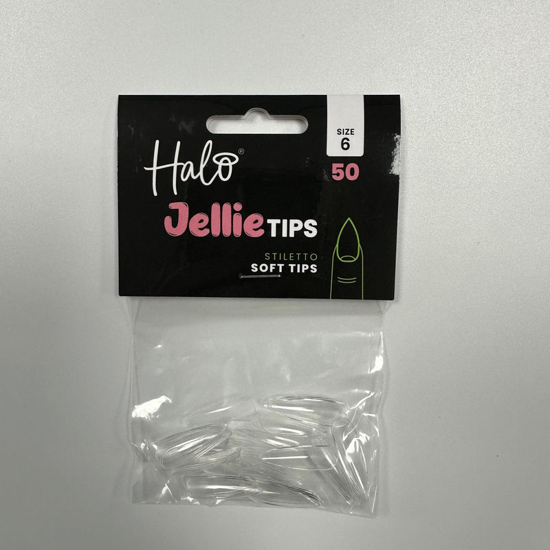 Halo Jellie   Tips Stiletto, Size6, 50Pk