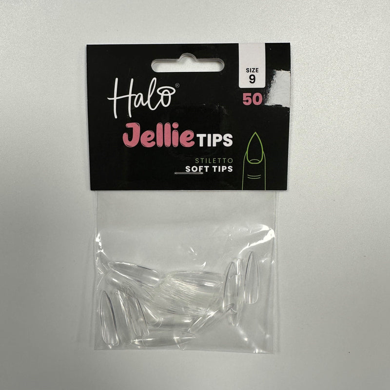 Halo Jellie   Tips Stiletto, Size9, 50Pk