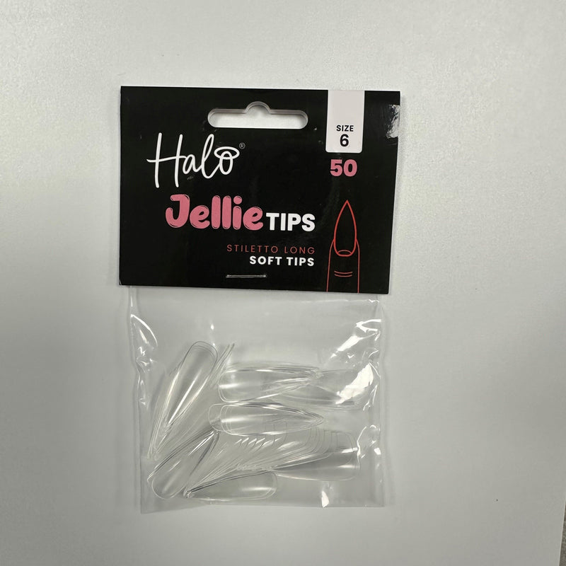 Halo Jellie Tips Stiletto Long Size6 50
