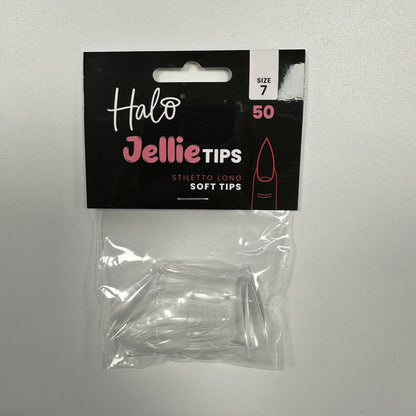 Halo Jellie Tips Stiletto Long Size 7 50