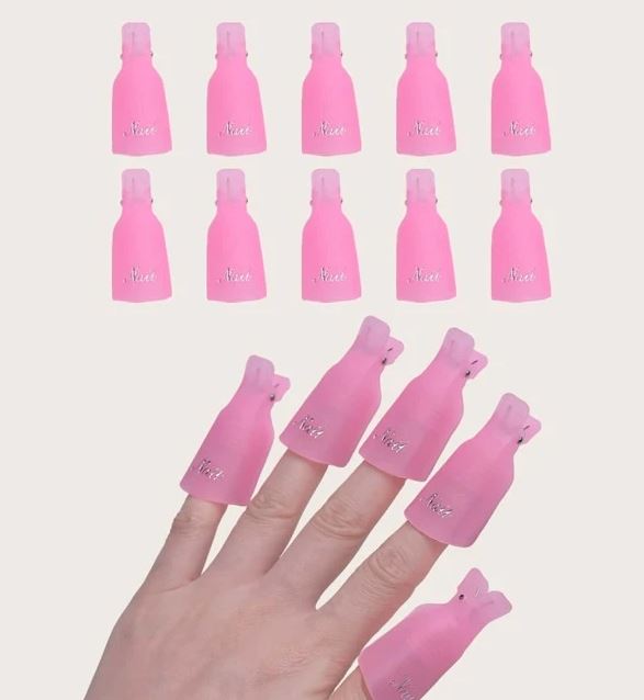 Nail Polish Removal Clips - 10Pk - Pink