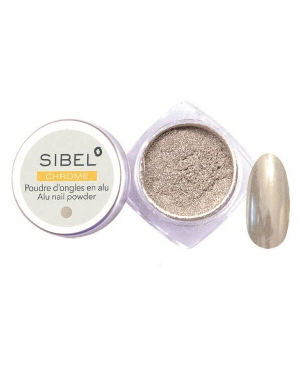 Sibel Chrome Nail Powder - Silver