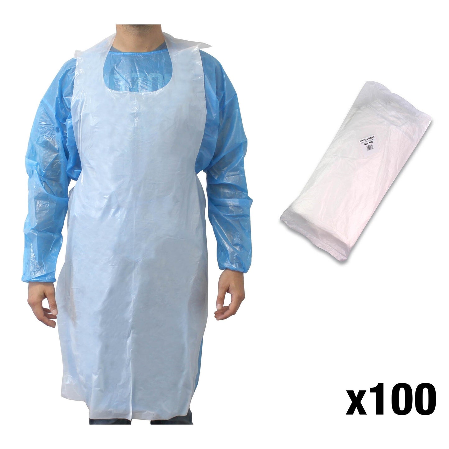 Dmi Disposable Apron (100'S) White