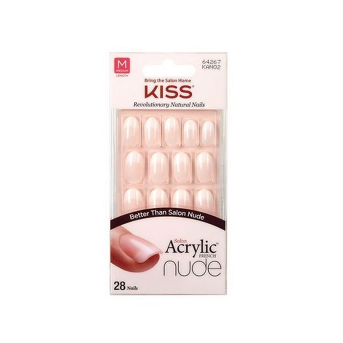 Kiss Acrylic French Nude - Medium Oval