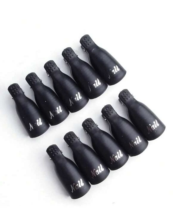 Nail Polish Removal Clips 10Pk - Black