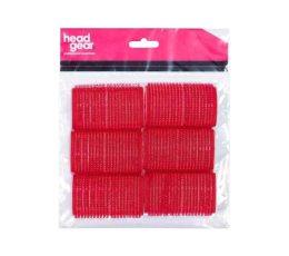 Head Gear Velcro Rollers 36mm - Red