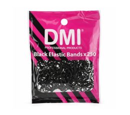 DMI Black Hair Elastics 250pk