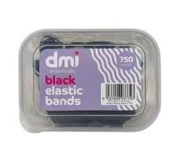 DMI Black Elastic Hair Bands 750pk